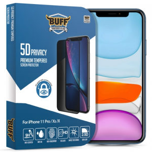 Buff iPhone 11 Pro / Xs / X 5D Privacy Glass Ekran Koruyucu