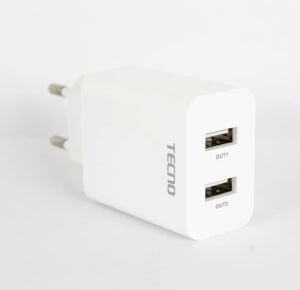 Çift Çıkışlı Şarj Aleti Type-C ve Micro Data Kablolu TCW-E01D Beyaz