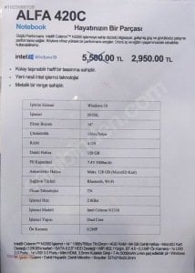 HOMETECH ALFA 420C INTEL CELERON N3350 4/128 GB (OUTLET)