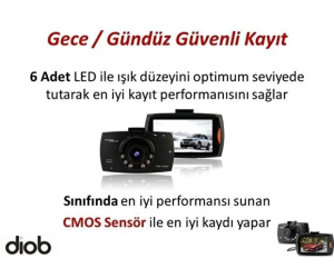 DIOB DACA20 TAŞINABİLİR ARAÇ KAMERASI – TÜRKÇE MENÜ