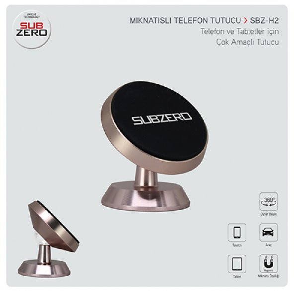 SUBZERO MIKNATISLI ARAÇ TUTUCU HOLDER SBZ-H2 Pembe