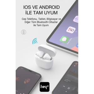 HEYPLUS HEYPLUS A1 BLUETOOTH 5.4 KULAKİÇİ KULAKLIK WHITE (BEYAZ)