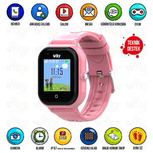 WIKY WATCH 4S AKILLI ÇOCUK SAATİ PINK (PEMBE) (OUTLET)