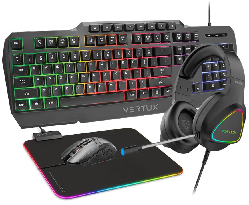VERTUX VERTUKİT 4İN 1 KLAVYE, MOUSE, MOUSEPAD, KULAKLIK OYUNCU GAMİNG BAŞLANGIÇ SETİ
