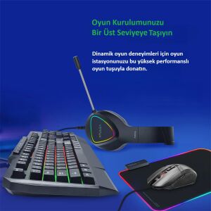 VERTUX VERTUKİT 4İN 1 KLAVYE, MOUSE, MOUSEPAD, KULAKLIK OYUNCU GAMİNG BAŞLANGIÇ SETİ