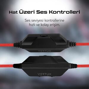 Blitz 7.1 Surround Ses Oyun Kulaklığı Kırmızı