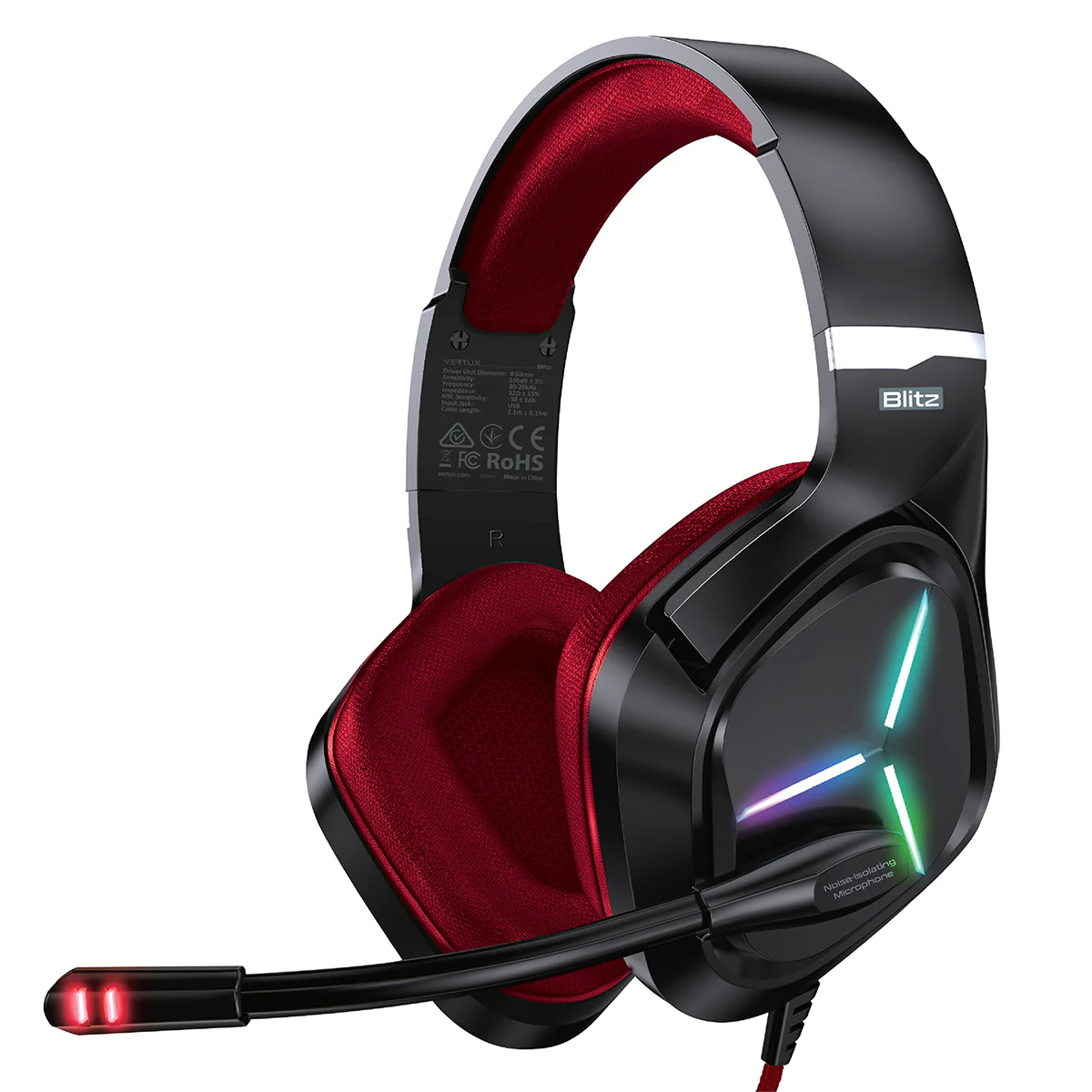 Blitz 7.1 Surround Ses Oyun Kulaklığı Kırmızı