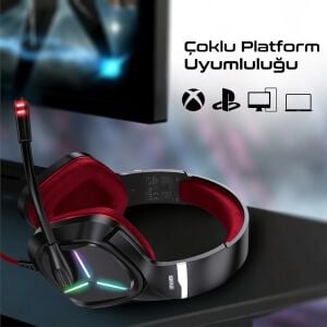 Blitz 7.1 Surround Ses Oyun Kulaklığı Kırmızı