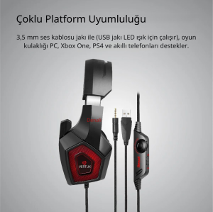 Denali Yüksek Kaliteli Çevresel Ses Oyun Kulaklığı Kırmızı