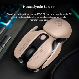 Planör Yüksek Performanslı Ergonomik Kablosuz Oyun Faresi