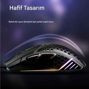 Katana 6 Tuşlu Altıgen Gövdeli Kablolu RGB Oyun Faresi