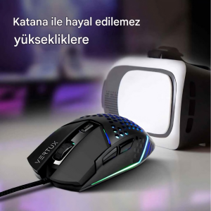 Katana 6 Tuşlu Altıgen Gövdeli Kablolu RGB Oyun Faresi