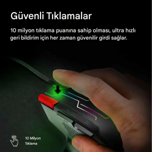 Kryptonite Üstün Hızlı Performanslı Kablolu Oyun Faresi Kırmızı