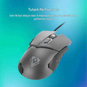 Dominator Hızlı Tepki Veren Ergonomik Oyun Faresi Gri